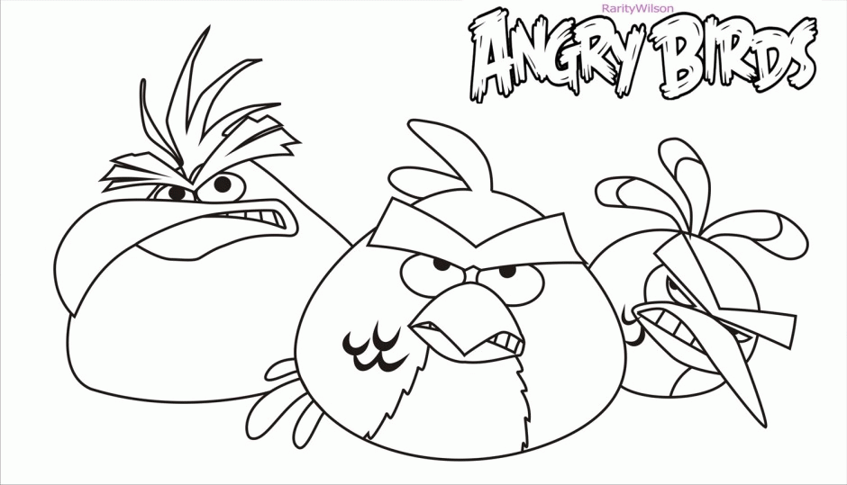 Plansa de colorat cu Angry Birds 51 104